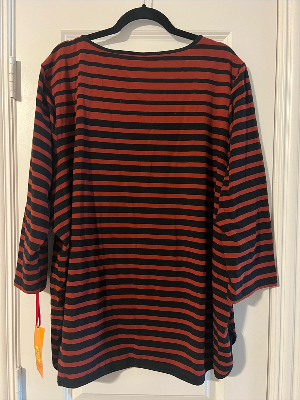 Ruby Rd. Rust and Black Striped Knit Top - Picture 4 of 4